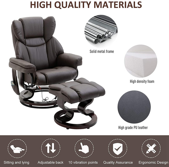 Massage Recliner Chair Heated Swiveling - Relaxing Recliners