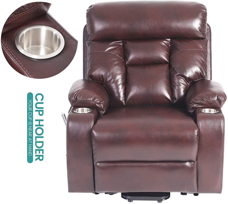 Three Motor Lay Flat Recliner Lift Chair With Cupholders - Relaxing Recliners