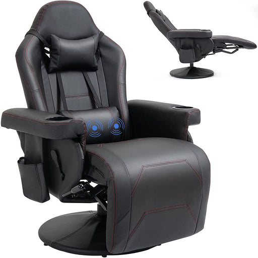 Comfortable Massage Gaming Chair with Swivel - Relaxing Recliners