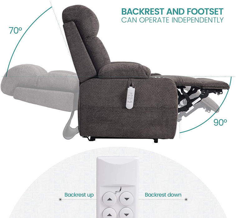 Three Motor Lift Recliner for Elderly With Lumbar Support - Relaxing Recliners