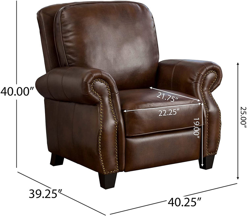 Home Neville PU Push Back Recliner - Relaxing Recliners