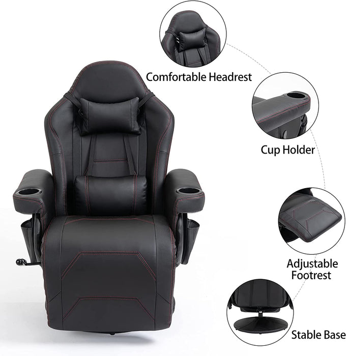 Comfortable Massage Gaming Chair with Swivel - Relaxing Recliners