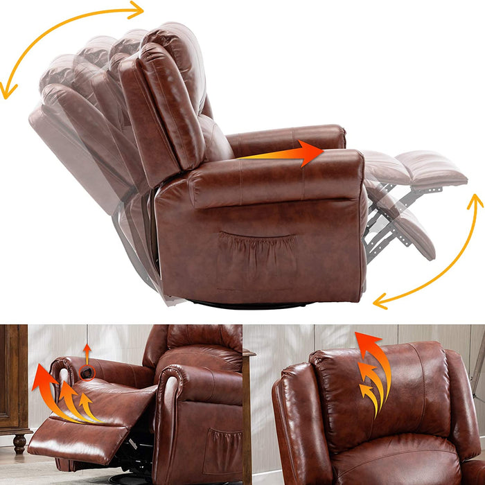 Heat Ergonomic Rocker Recliner Lounge Chair - Relaxing Recliners