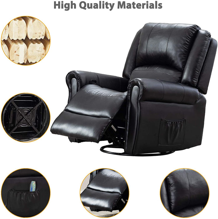 Heat Ergonomic Rocker Recliner Lounge Chair - Relaxing Recliners