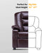Big Kids Recliner Chair with Cup Holders Faux Leather - Relaxing Recliners