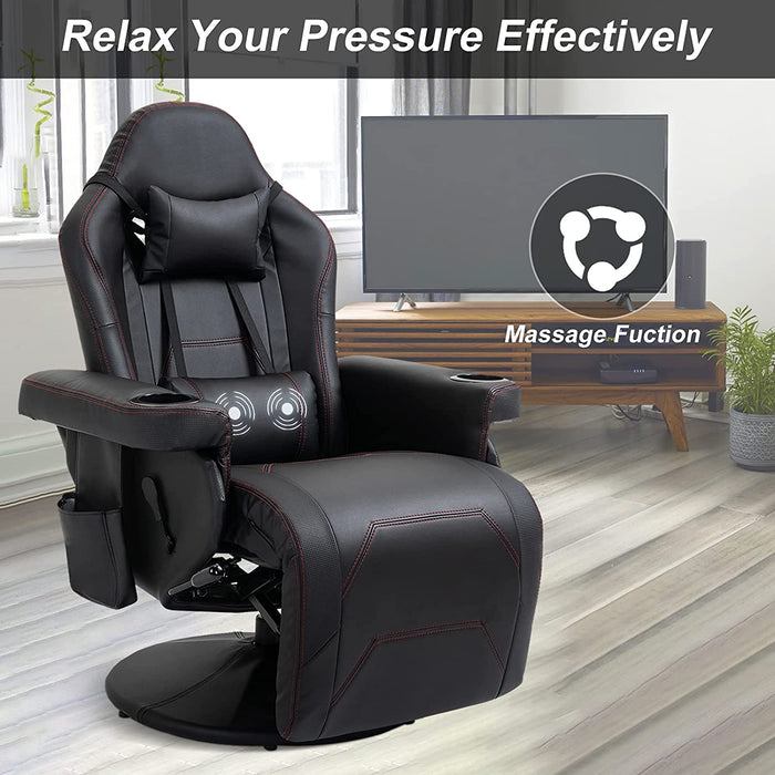 Comfortable Massage Gaming Chair with Swivel - Relaxing Recliners