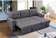 Dark Gray Reversible Sectional Sofa with Storage - Relaxing Recliners