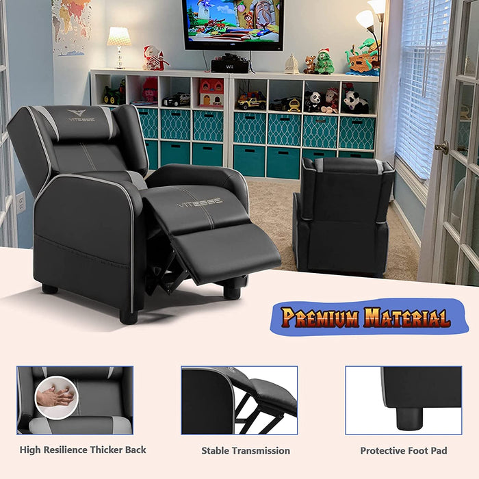 Kids Gaming Recliner Chair Pu Leather - Relaxing Recliners