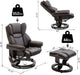 Massage Recliner Chair Heated Swiveling - Relaxing Recliners