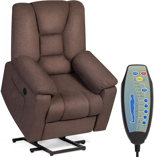 Electric Power Lift Cloth Recliner with USB Ports - Relaxing Recliners