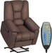 Electric Power Lift Cloth Recliner with USB Ports - Relaxing Recliners