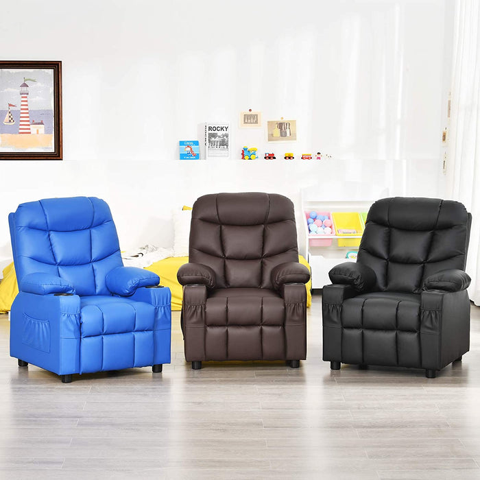 Kids Recliner Chair with Cup Holders - Relaxing Recliners