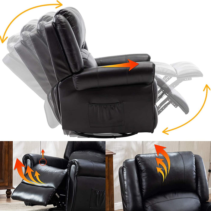 Heat Ergonomic Rocker Recliner Lounge Chair - Relaxing Recliners