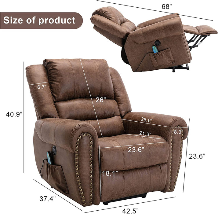 Electric Power Lift Recliner Chairs with Heat - Relaxing Recliners