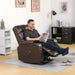 Brown Power Lift Recliner With Heat and Massage With Cupholders - Relaxing Recliners