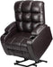 Brown Power Lift Recliner With Heat and Massage With Cupholders - Relaxing Recliners