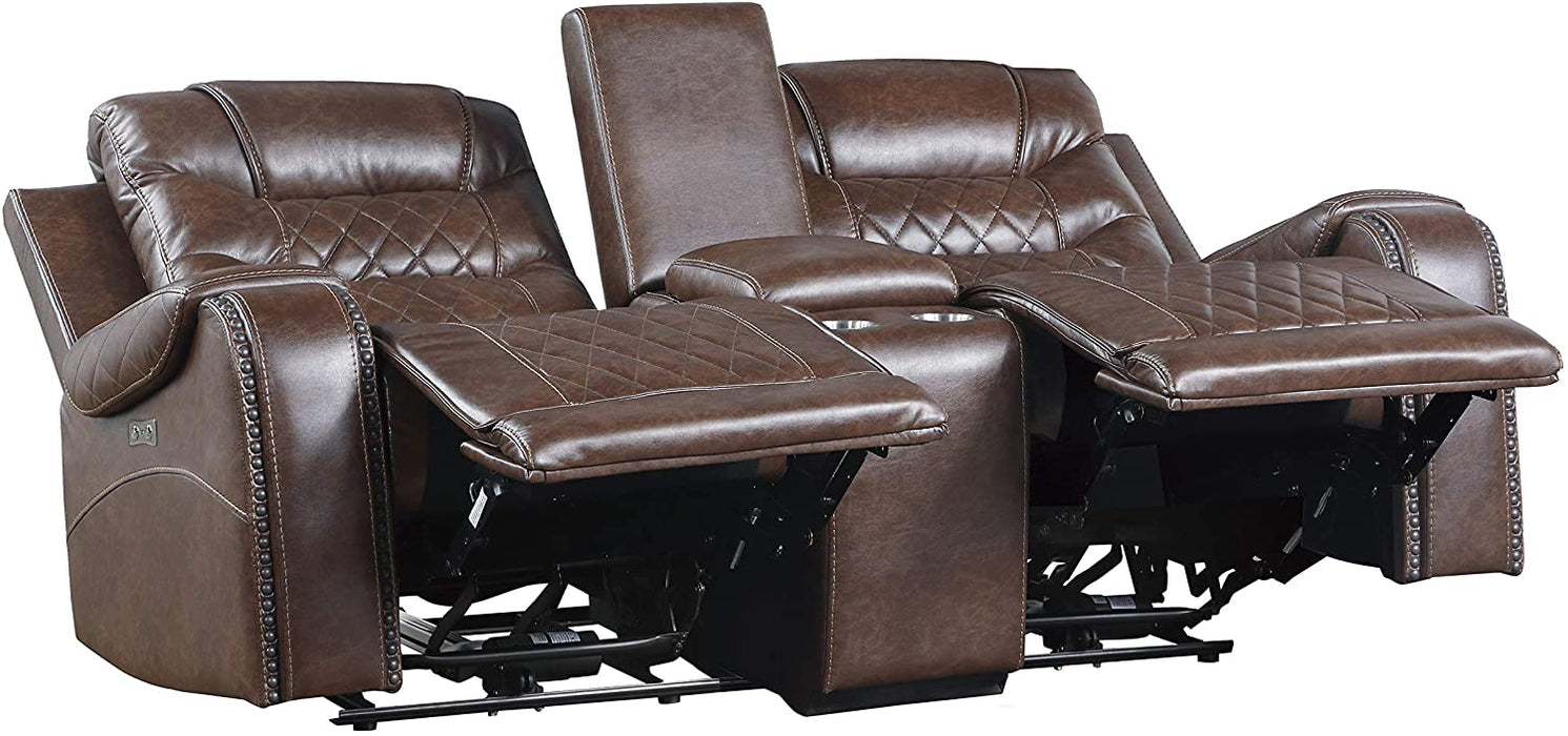 Lexicon Power Love Seat Recliner w/ Console - Relaxing Recliners