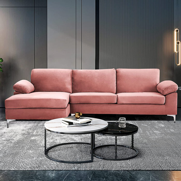 Modern Large Velvet Sectional Extra Wide - Relaxing Recliners