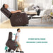 Brown Power Lift Recliner With Heat and Massage With Cupholders - Relaxing Recliners