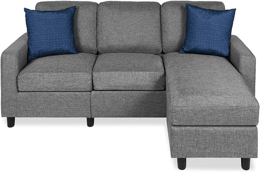 Linen L-Shape Sectional Sofa - Relaxing Recliners