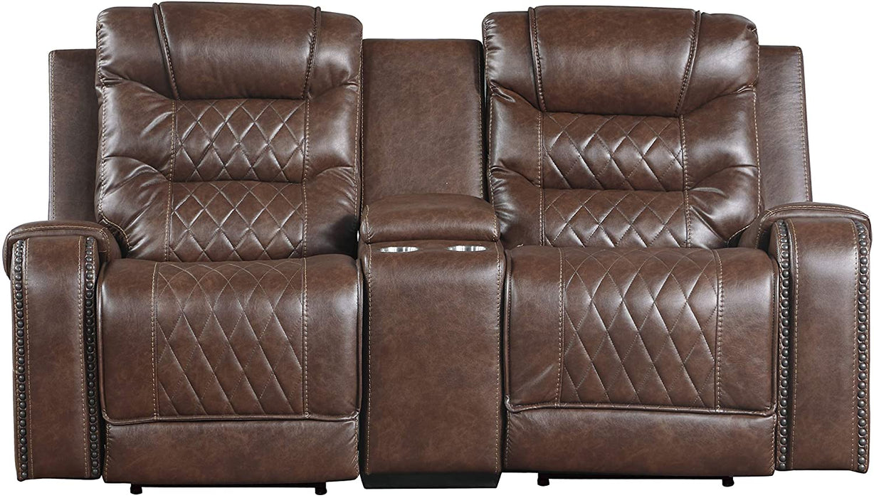 Lexicon Power Love Seat Recliner w/ Console - Relaxing Recliners