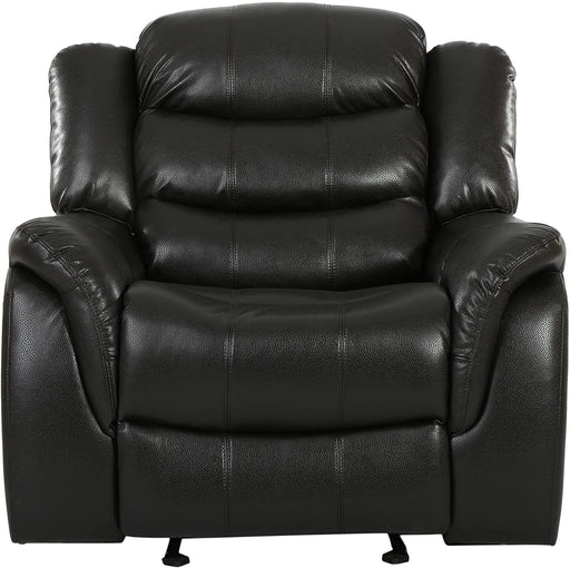 Merit Black Leather Glider Chair - Relaxing Recliners