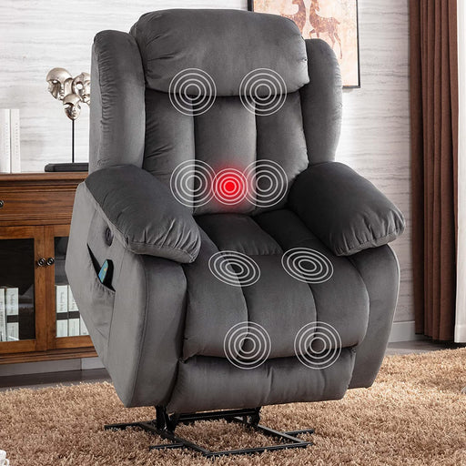 Power Massage Lift Recliner with Heat, Antiskid Technology - Relaxing Recliners