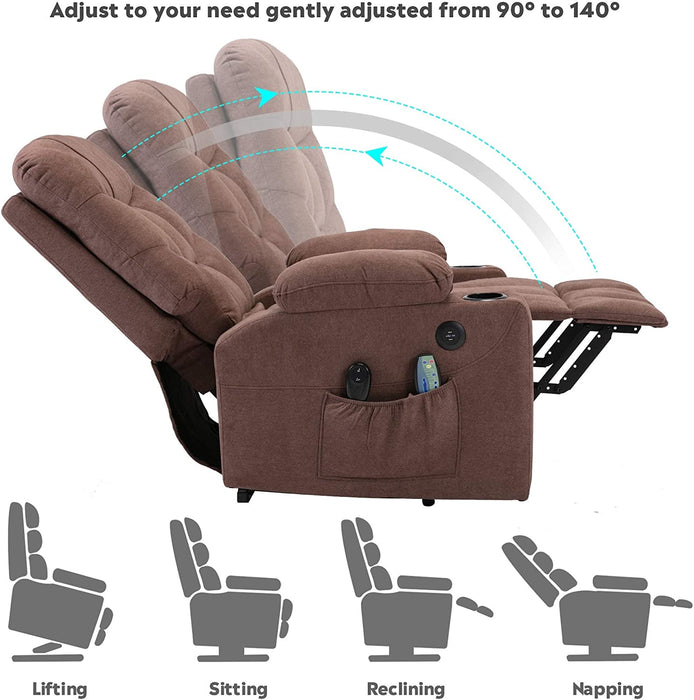 450 Pound Weight Capacity Fabric Power Lift Recliner - Relaxing Recliners