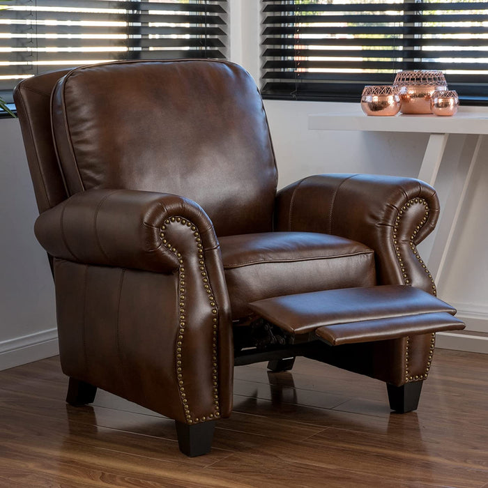 Home Neville PU Push Back Recliner - Relaxing Recliners