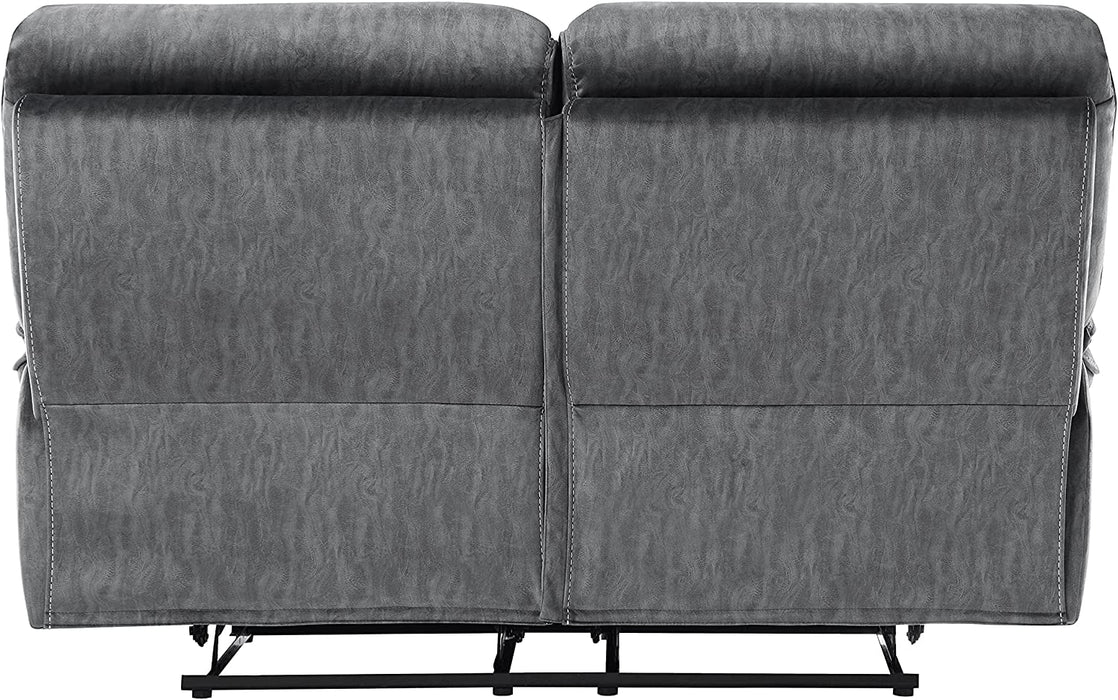 Double Reclining Loveseat, Gray - Relaxing Recliners