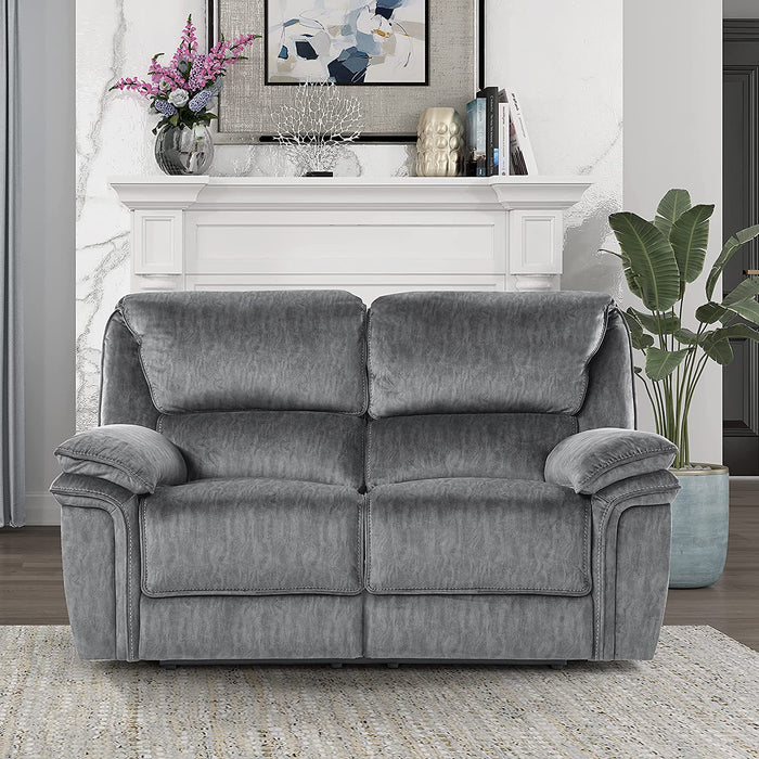 Double Reclining Loveseat, Gray - Relaxing Recliners