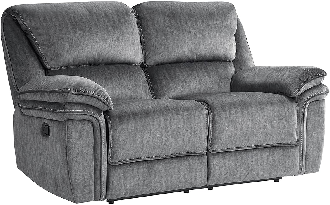 Double Reclining Loveseat, Gray - Relaxing Recliners