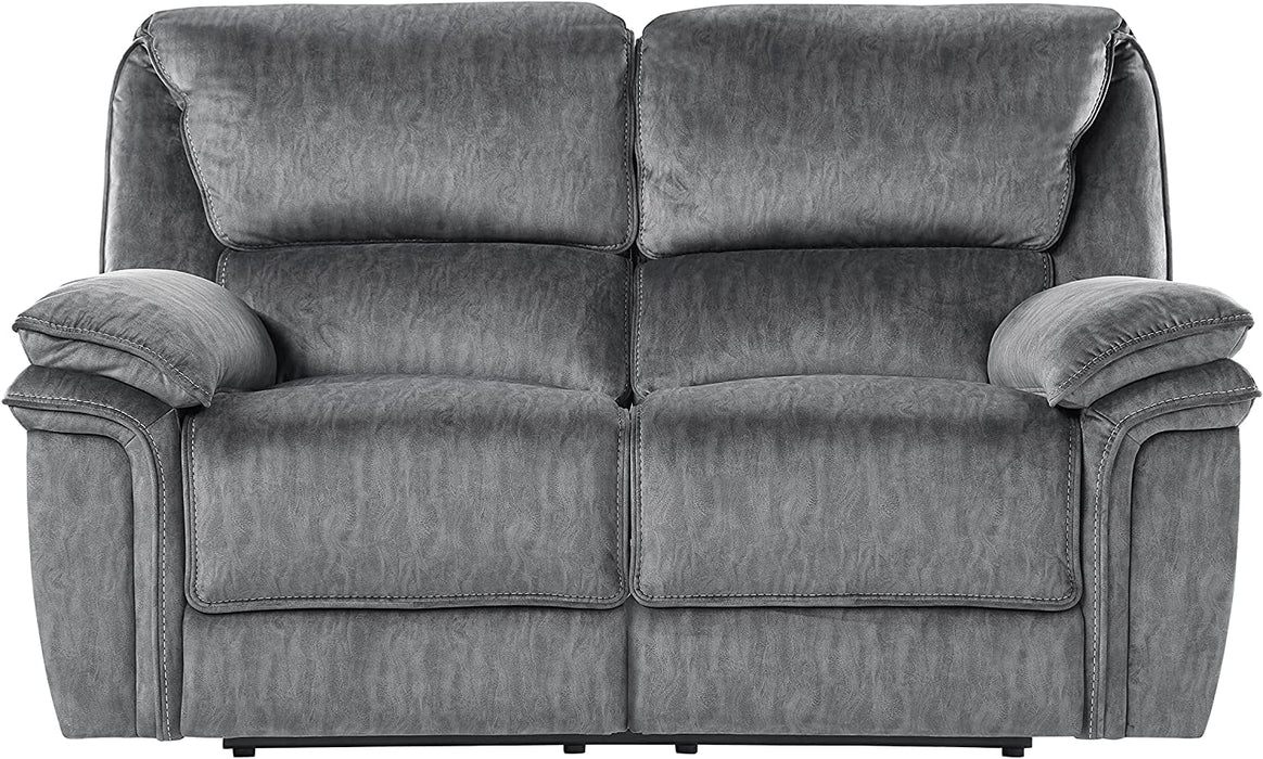 Double Reclining Loveseat, Gray - Relaxing Recliners