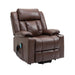 Leather Tri-Motor Infinite Reclining Lift Chair with Massage - Relaxing Recliners