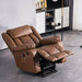 Zero Gravity Brown Oversized Leather Electric Power Lift Massage Recliner - Relaxing Recliners