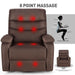 Extra Wide Massage Recliner Chair Heat Vibrate Lounge Sofa 360° w/Remote Control - Relaxing Recliners