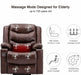 Brown Power Lift Recliner Massage Chair With Heat For Seniors - Relaxing Recliners