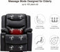 Black Power Lift Recliner Massage Chair With Heat For Seniors - Relaxing Recliners