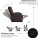 Power Lift Leather Recliner Chair With Massage and Heat, USB Ports - Relaxing Recliners