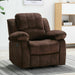 Overstuffed Velvet Manual Recliner Chair - Relaxing Recliners