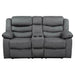 Lexicon Traditional Microfiber Double Loveseat Recliner - Relaxing Recliners