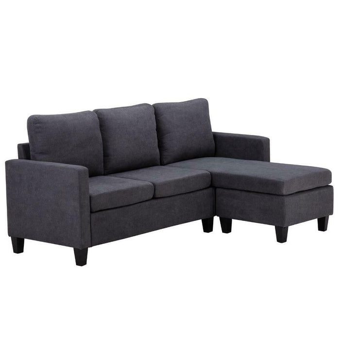 Convertible Couch Sectional Sofa, Gray - Relaxing Recliners