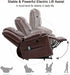 Brown Power Lift Recliner Massage Chair With Heat For Seniors - Relaxing Recliners