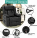 Power Lift Leather Recliner Chair With Massage and Heat, USB Ports - Relaxing Recliners