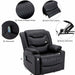 Black Power Lift Recliner Massage Chair With Heat For Seniors - Relaxing Recliners