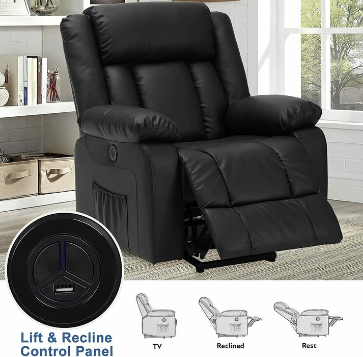 Electric Powered 8 Point Massage Lift Recliner - Relaxing Recliners