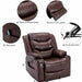 Brown Power Lift Recliner Massage Chair With Heat For Seniors - Relaxing Recliners