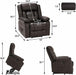 Power Lift Leather Recliner Chair With Massage and Heat, USB Ports - Relaxing Recliners