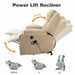 Electric Massage Chair Power Lift Recliner Sofa Armchair w/ Adjustable Headrest - Relaxing Recliners