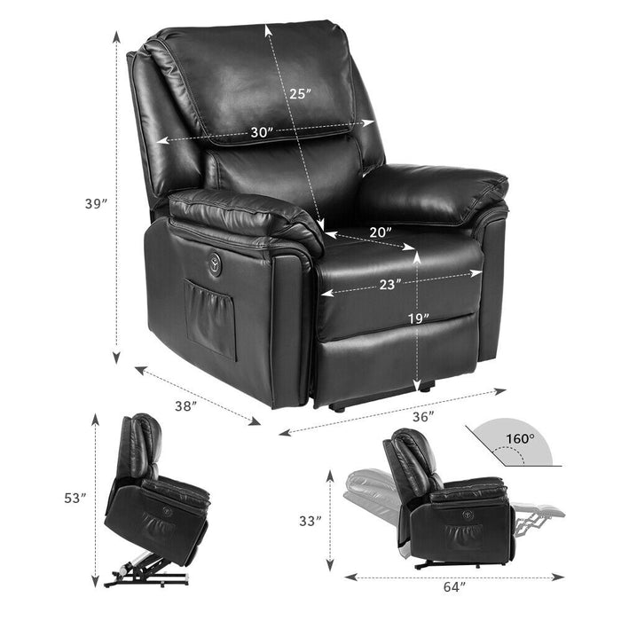 Power Lift Chair Massage Recliner with Heat - Relaxing Recliners